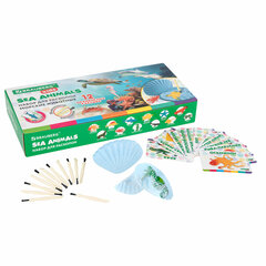 Набор для раскопок &laquo;Морские животные&raquo;, 12 видов, карточки, инструменты, BRAUBERG KIDS, 665126