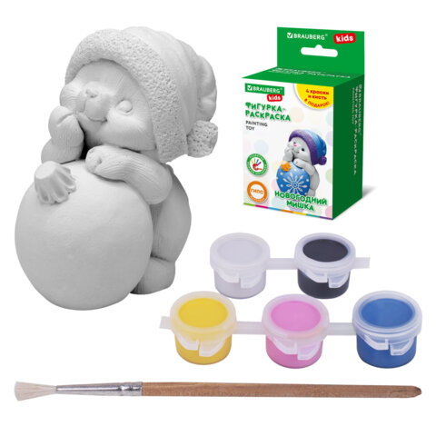 ФИГУРКА ИЗ ГИПСА с красками и кистью для росписи, ассорти, BRAUBERG KIDS, 665203 - фото 9