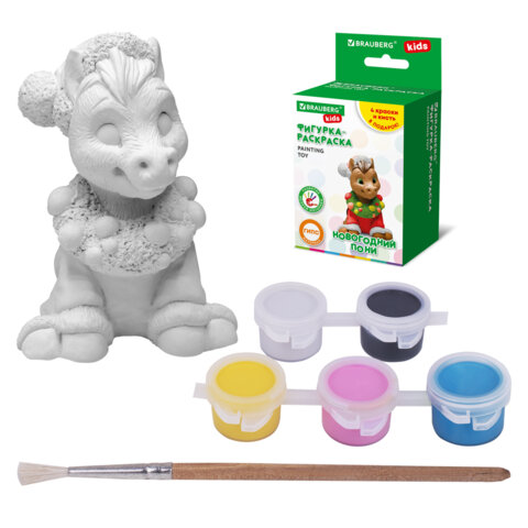 ФИГУРКА ИЗ ГИПСА с красками и кистью для росписи, ассорти, BRAUBERG KIDS, 665203 - фото 10