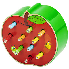 Сортер-рыбалка магнитный деревянный развивающий &laquo;Яблоко&raquo;, BRAUBERG KIDS, 665244