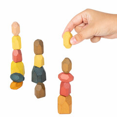 Балансир-головоломка &laquo;Башня Туми Иши&raquo;, 15 цветных деревянных камней, ЗОЛОТАЯ СКАЗКА, 665257