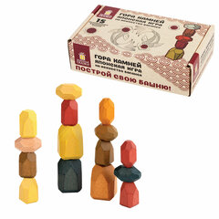 Балансир-головоломка &laquo;Башня Туми Иши&raquo;, 15 цветных деревянных камней, ЗОЛОТАЯ СКАЗКА, 665257