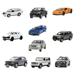 Машина металлическая коллекционная АССОРТИ 2, длина 12 см, инерционная, 10 видов, ТЕХНОПАРК N-002