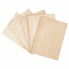 Заготовки для творчества, деревянные, без рисунков, 5 шт., 15&times;21 см, BRAUBERG HOBBY, 665312