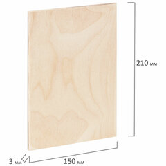 Заготовки для творчества, деревянные, без рисунков, 5 шт., 15&times;21 см, BRAUBERG HOBBY, 665312