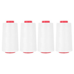 Нитки швейные 40/<wbr/>2 5000 ярд. (4572 м), Набор 4 белых, DEVELIA (Девелиа), 665427