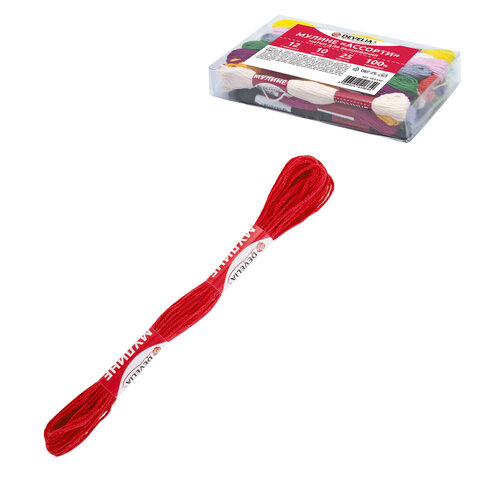 Нитки для вышивания (мулине), Набор 25 цветов, 10 м, полиэфир, DEVELIA (Девелия), 665430