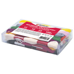 Нитки для вышивания (мулине), набор 25 цветов, 10 м, полиэфир, DEVELIA (Девелиа), 665430