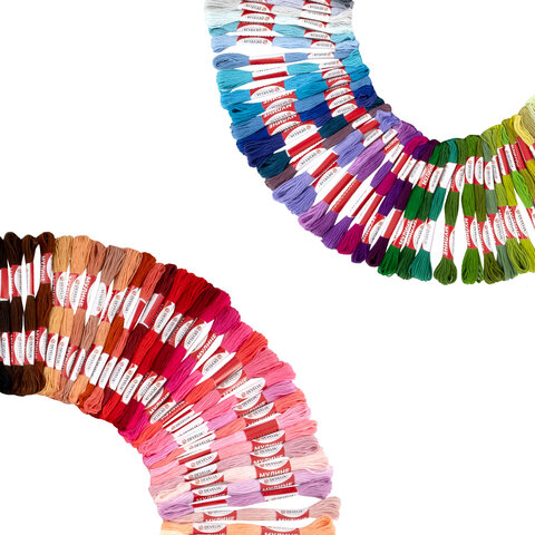 Нитки для вышивания (мулине), Набор 100 цветов, 8 м, полиэфир, DEVELIA (Девелия), 665432