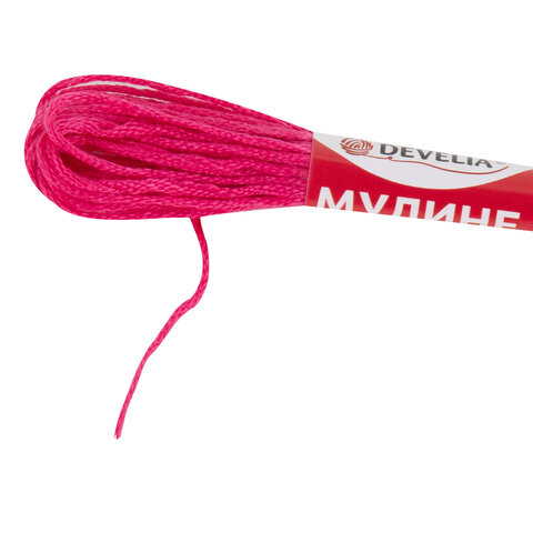 Нитки для вышивания (мулине), Набор 100 цветов, 8 м, полиэфир, DEVELIA (Девелия), 665432