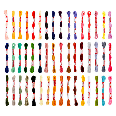 Нитки для вышивания (мулине), Набор 100 цветов, 8 м, полиэфир, DEVELIA (Девелия), 665432