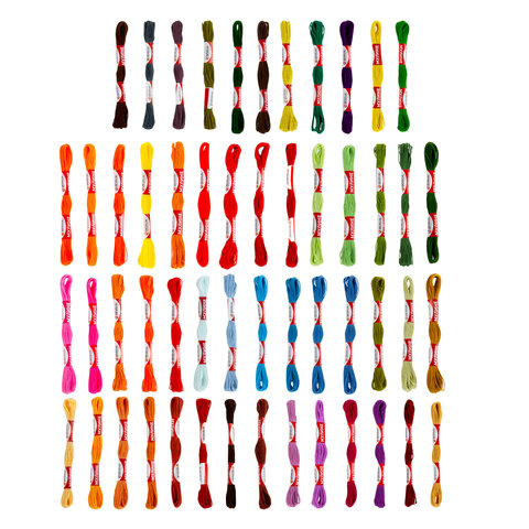 Нитки для вышивания (мулине), Набор 100 цветов, 8 м, полиэфир, DEVELIA (Девелия), 665432