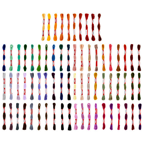 Нитки для вышивания (мулине), Набор 150 цветов, 8 м, полиэфир, DEVELIA (Девелия), 665433