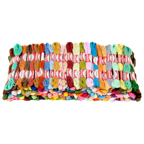 Нитки для вышивания (мулине), Набор 150 цветов, 8 м, полиэфир, DEVELIA (Девелия), 665433