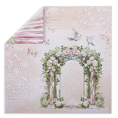 Бумага для скрапбукинга 30&times;30 см &laquo;Свадебный&raquo;, двусторонняя, 12 листов, 180 г/<wbr/>м<sup>2</sup>, ОСТРОВ СОКРОВИЩ, 665435