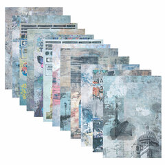 Бумага для скрапбукинга 15&times;21 см &laquo;Текстуры&raquo;, двусторонняя,12 листов, 240 г/<wbr/>м<sup>2</sup>, ОСТРОВ СОКРОВИЩ, 665443