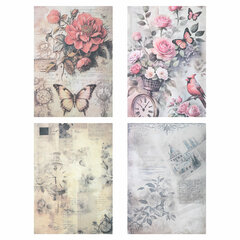 Бумага для скрапбукинга 15&times;21 см &laquo;В винтажном стиле&raquo;, двусторонняя, 12 листов, 240 г/<wbr/>м<sup>2</sup>, ОСТРОВ СОКОРВИЩ, 665444