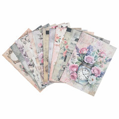 Бумага для скрапбукинга 15&times;21 см &laquo;В винтажном стиле&raquo;, двусторонняя, 12 листов, 240 г/<wbr/>м<sup>2</sup>, ОСТРОВ СОКОРВИЩ, 665444