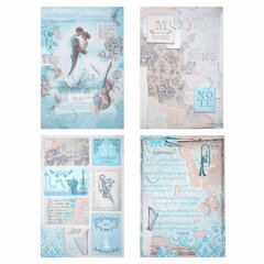 Бумага для скрапбукинга 15&times;21 см &laquo;Нотная Гамма&raquo;, двусторонняя, 12 листов, 240 г/<wbr/>м<sup>2</sup>, ОСТРОВ СОКРОВИЩ, 665445