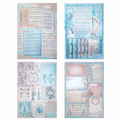 Бумага для скрапбукинга 15&times;21 см &laquo;Нотная Гамма&raquo;, двусторонняя, 12 листов, 240 г/<wbr/>м<sup>2</sup>, ОСТРОВ СОКРОВИЩ, 665445