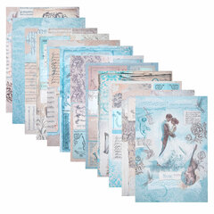 Бумага для скрапбукинга 15&times;21 см &laquo;Нотная Гамма&raquo;, двусторонняя, 12 листов, 240 г/<wbr/>м<sup>2</sup>, ОСТРОВ СОКРОВИЩ, 665445