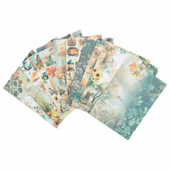 Бумага для скрапбукинга 15&times;21 см &laquo;Осень&raquo;, двусторонняя, 12 листов, 240 г/<wbr/>м<sup>2</sup>, ОСТРОВ СОКРОВИЩ, 665446