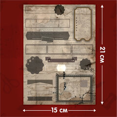 Бумага для скрапбукинга 15&times;21 см &laquo;Старая бумага&raquo;, односторонняя, 30 листов, 90 г/<wbr/>м<sup>2</sup>, ОСТРОВ СОКРОВИЩ, 665447