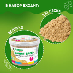 Песок для лепки кинетический песочный, 3000 г, ведро, BRAUBERG KIDS, 665479