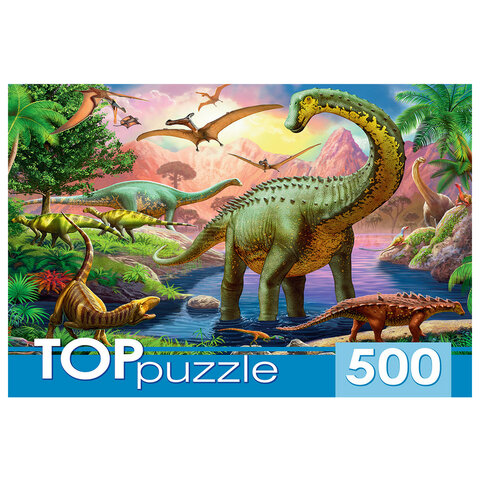 Пазл картонный 500 элементов АССОРТИ, 14 дизайнов, 330х480мм, HATBER