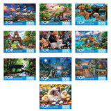 Пазл картонный 500 элементов АССОРТИ, 470х330мм, РК