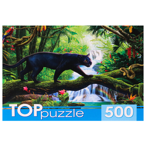 Пазл картонный 500 элементов АССОРТИ, 14 дизайнов, 330х480мм, HATBER