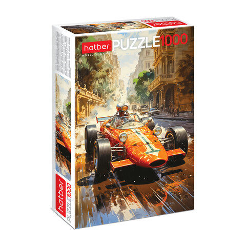 Пазл картонный 1000 элементов АССОРТИ, 10 дизайнов, 480х680мм, HATBER