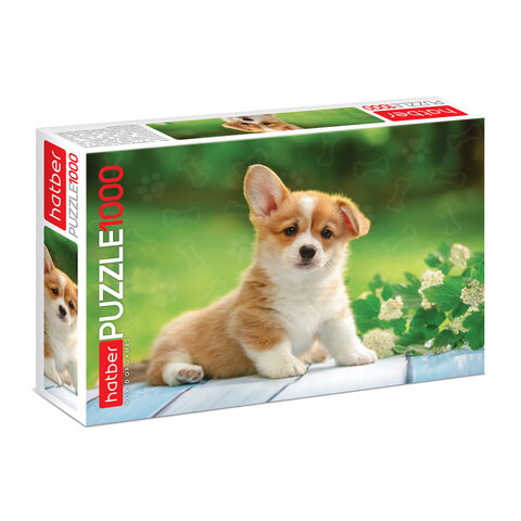 Пазл картонный 1000 элементов АССОРТИ, 10 дизайнов, 480х680мм, HATBER