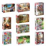 Пазл картонный 1000 элементов АССОРТИ, 10 дизайнов, 480х680 мм, HATBER