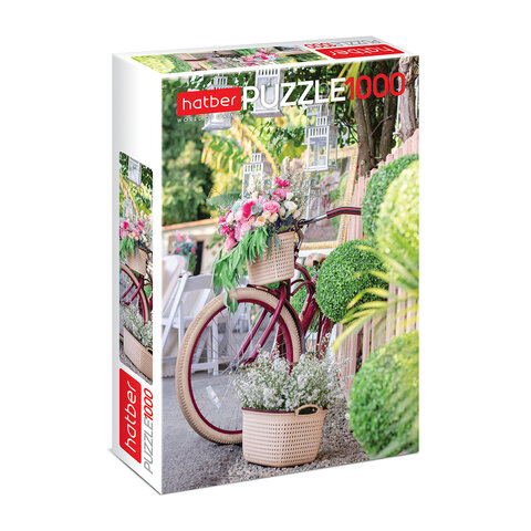 Пазл картонный 1000 элементов АССОРТИ, 10 дизайнов, 480х680мм, HATBER