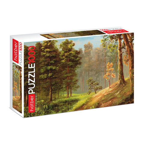 Пазл картонный 1000 элементов АССОРТИ, 10 дизайнов, 480х680мм, HATBER