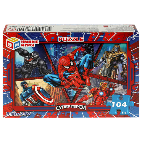 Пазл картонный для детей, лицензия АССОРТИ, УМНЫЕ ИГРЫ - фото 4