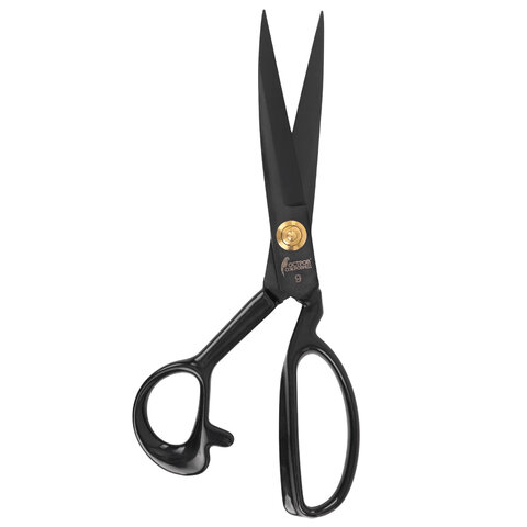 Ножницы портновские 240 мм, КЛАССИЧЕСКИЕ, черные, ручки с силиконовым покрытием, ОСТРОВ СОКРОВИЩ, 665598 - фото 14