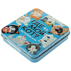 Игра настольная &laquo;Где мой кот?&raquo;, жестяная коробочка, 10 КОР, 03569