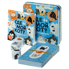 Игра настольная &laquo;Где мой кот?&raquo;, жестяная коробочка, 10 КОР, 03569