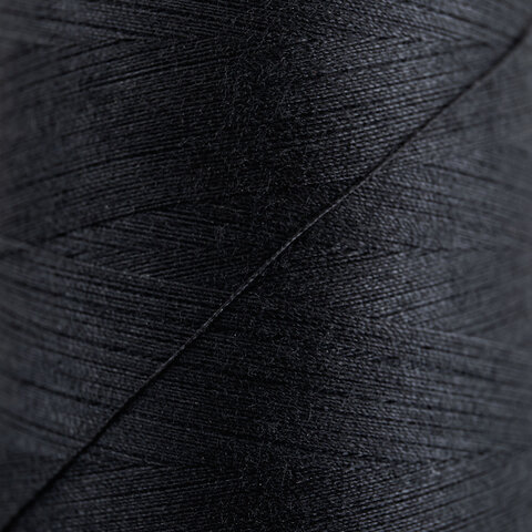 Нитки швейные 40/2 5000 ярд. (4572 м), 1 шт. черные, DEVELIA (Девелиа), 665621