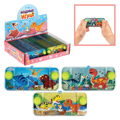 Водный тетрис колечки "Амонгусы" 15,5х7х2см, АССОРТИ 3 вида, дисплей, 1TOY, Т24409