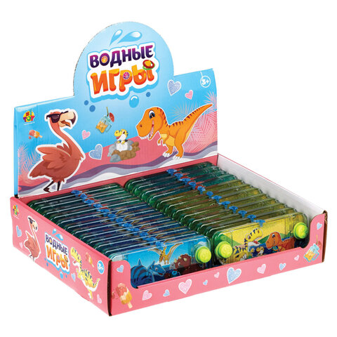 Водный тетрис колечки "Амонгусы" 15,5х7х2см, АССОРТИ 3 вида, дисплей, 1TOY, Т24409