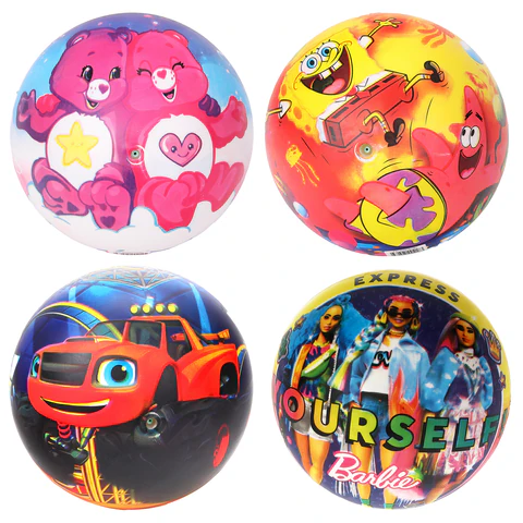 Мяч надувной полноцветный, лицензия, ПВХ, 23 см, АССОРТИ, 665639