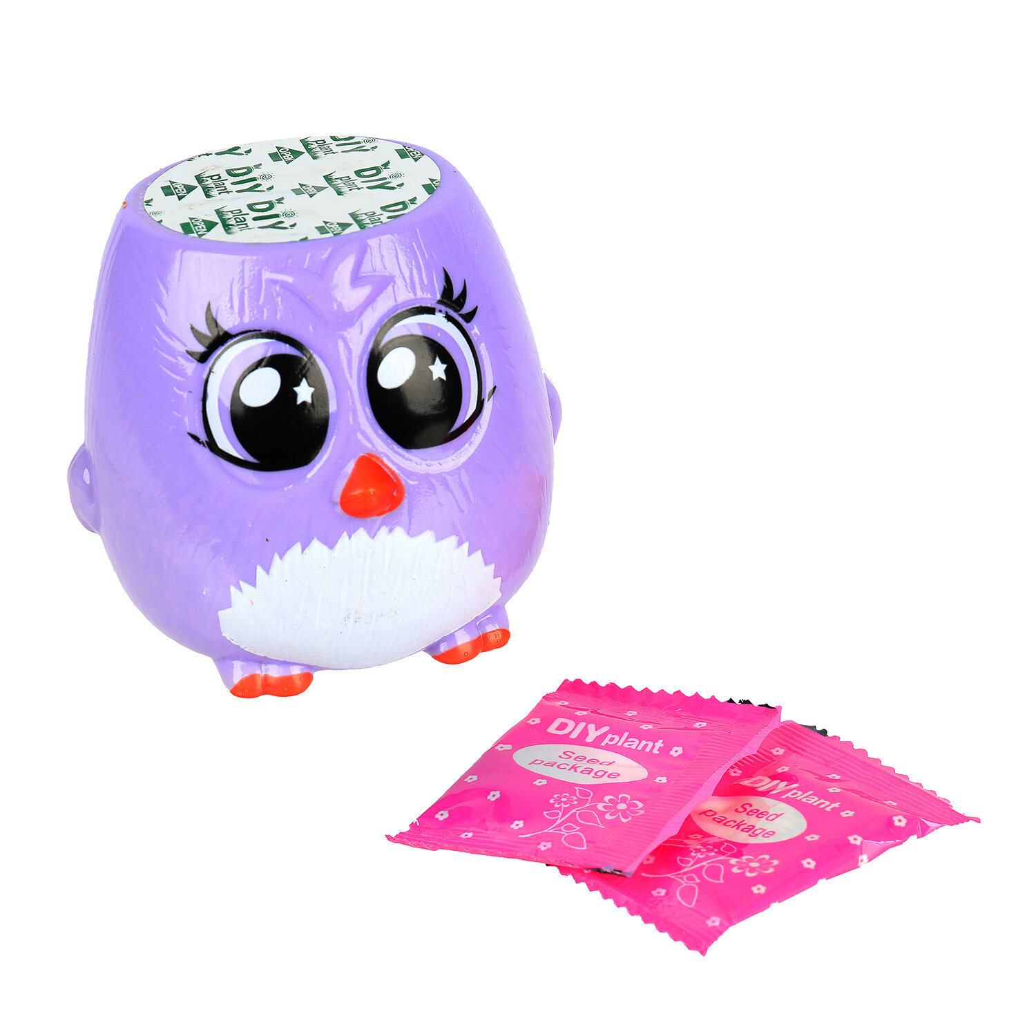 Набор для опытов "Пташки, выращиваем травку", фиолетовый горшочек, 5155390