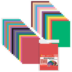 Пористая резина/<wbr/>фоамиран А4, 2 мм, НАБОР, 30 листов, 30 цветов, яркие цвета, ОСТРОВ СОКРОВИЩ, 665664