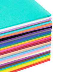 Пористая резина/<wbr/>фоамиран А4, 2 мм, НАБОР, 30 листов, 30 цветов, яркие цвета, ОСТРОВ СОКРОВИЩ, 665664