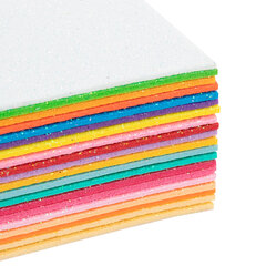 Пористая резина/<wbr/>фоамиран А4, 2 мм, НАБОР, 20 листов, 20 цветов, пастельные цвета, блестки, ОСТРОВ СОКРОВИЩ, 665665