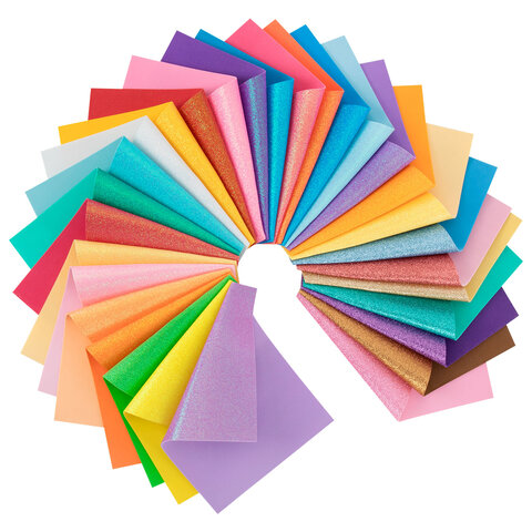 Пористая резина/фоамиран А4, 2 мм, НАБОР, 30 листов, 30 цветов, яркие цвета, блестки, ОСТРОВ СОКРОВИЩ, 665666 - фото 7