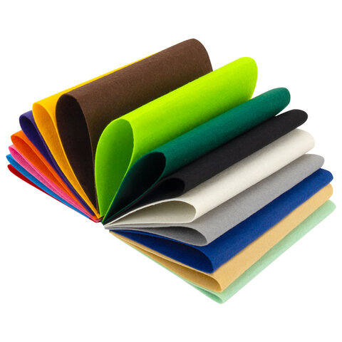 Фетр жесткий А4, 1 мм, 15 листов, 15 цветов, плотность 160 г/м2, ОСТРОВ СОКРОВИЩ, 665668 - фото 10